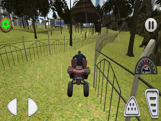 ATV Quad Bike Dino Park Race iPad screenshot 6 - Games app
