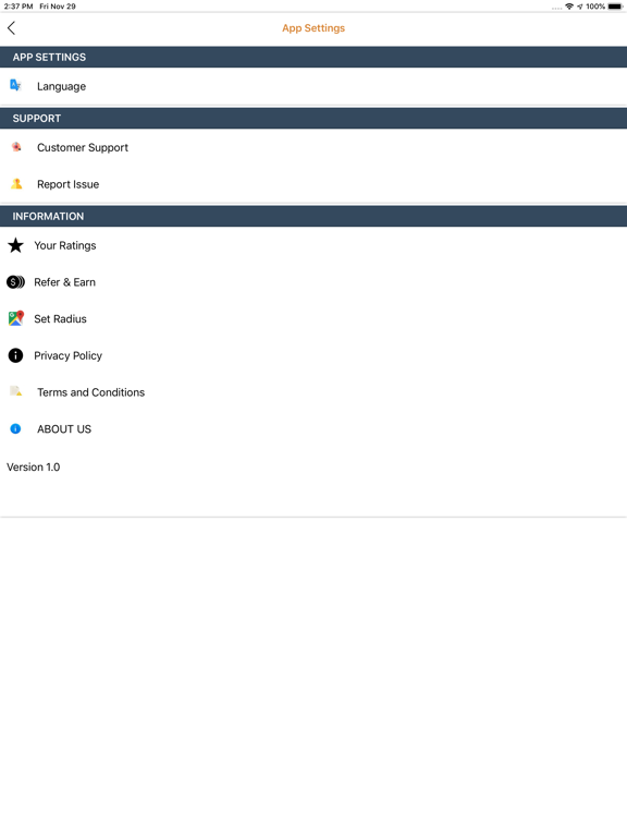 MyRideTaxi Driver iPad screenshot 5 - Travel app