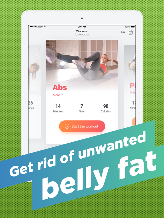 KeepFit – Weight Loss Fitness iPad screenshot 4 - Health & Fitness app