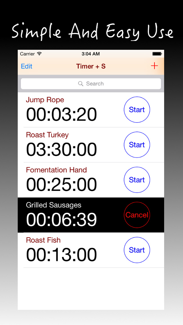 TimerS -WorkoutKitchen Timer
