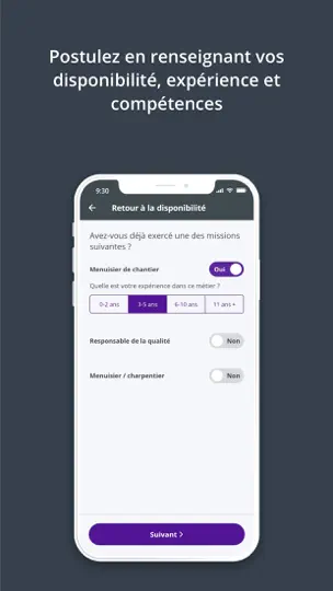 Capture d'écran de Alerte Intérim sur iPhone 5