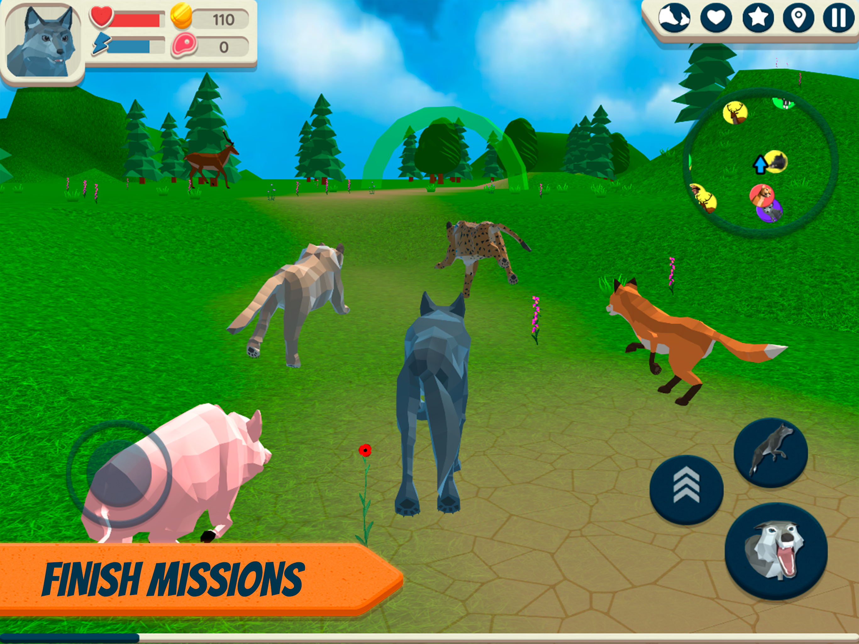 Wolf Simulator: Wild Animals