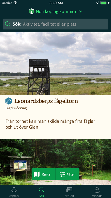 Norrköpings Naturkarta Screenshot
