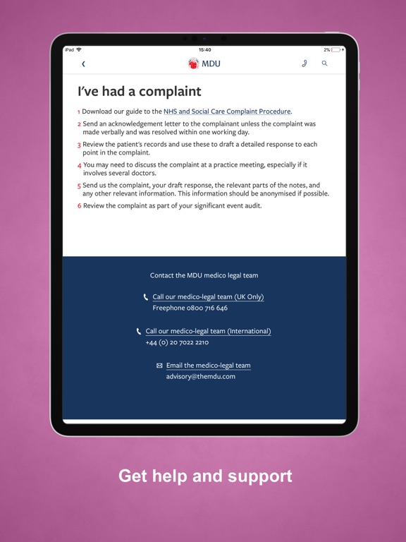 MDU iPad screenshot 5 - Medical app