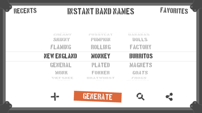 Instant Band Names iPhone screenshot 1 - Music app