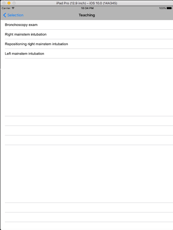 Double Lumen iPad screenshot 4 - Medical app