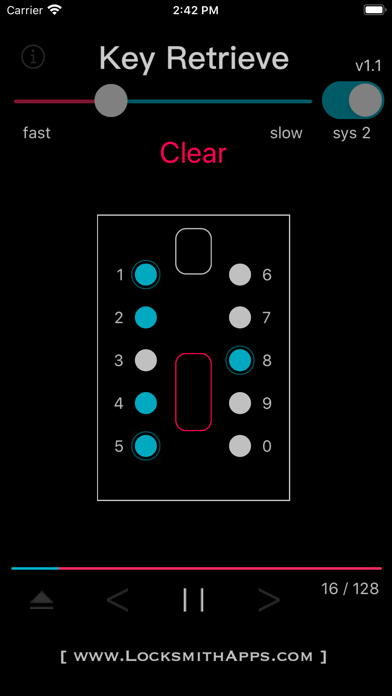 Key Retrieve Screenshot