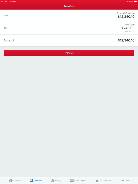 RIAFCU Mobile Banking iPad screenshot 4 - Finance app