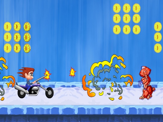 Little Rambo Shooting & Racing iPad app afbeelding 2