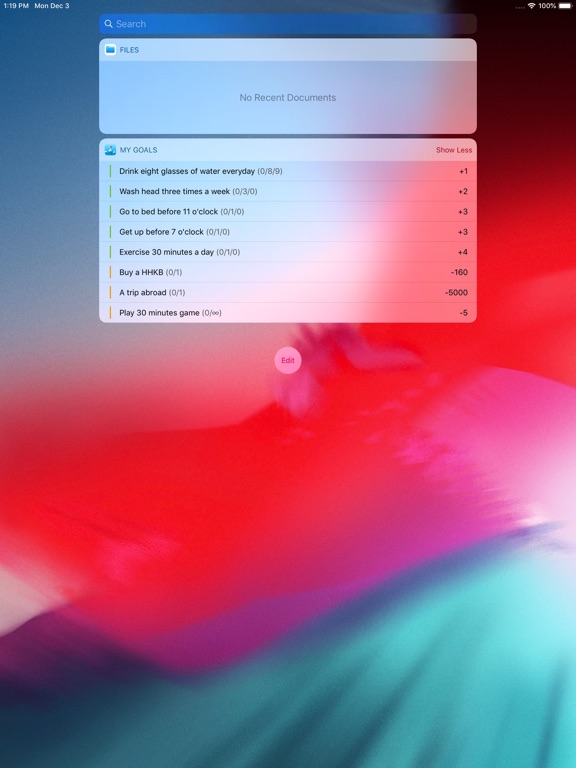 My Goals - Get things done iPad screenshot 9 - Productivity app