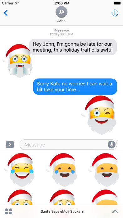 Screenshot #1 pour Santa Says eMoji Stickers