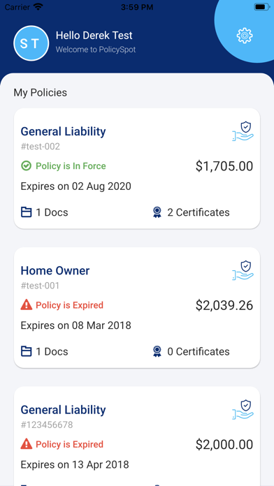Screenshot #2 pour PolicySpot