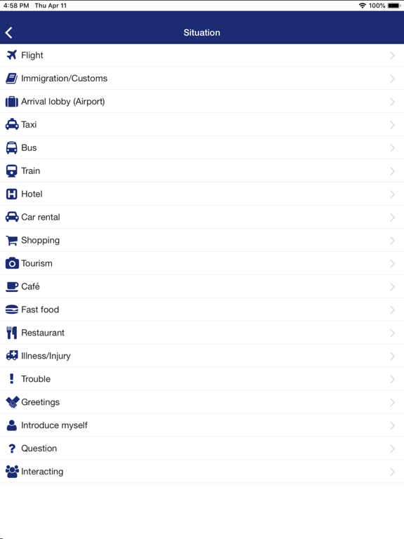 Excuse Me Japanese iPad screenshot 2 - Travel app