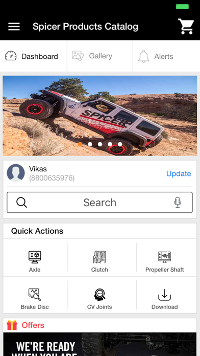 Screenshot 1 of Spicer Products Catalog App
