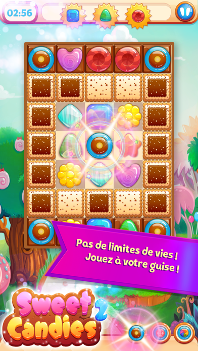 Screenshot #1 pour Sweet Candies 2: Match 3 Games