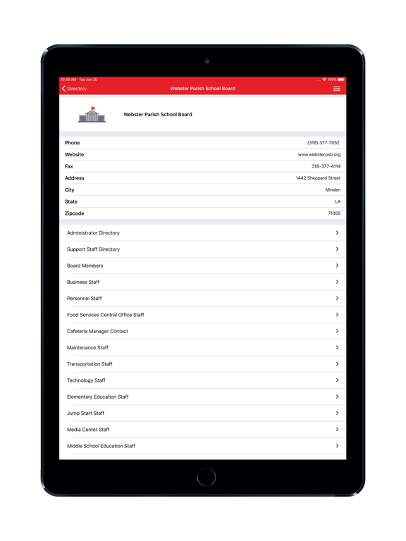 Webster Parish School Board iPad screenshot 3 - Education app