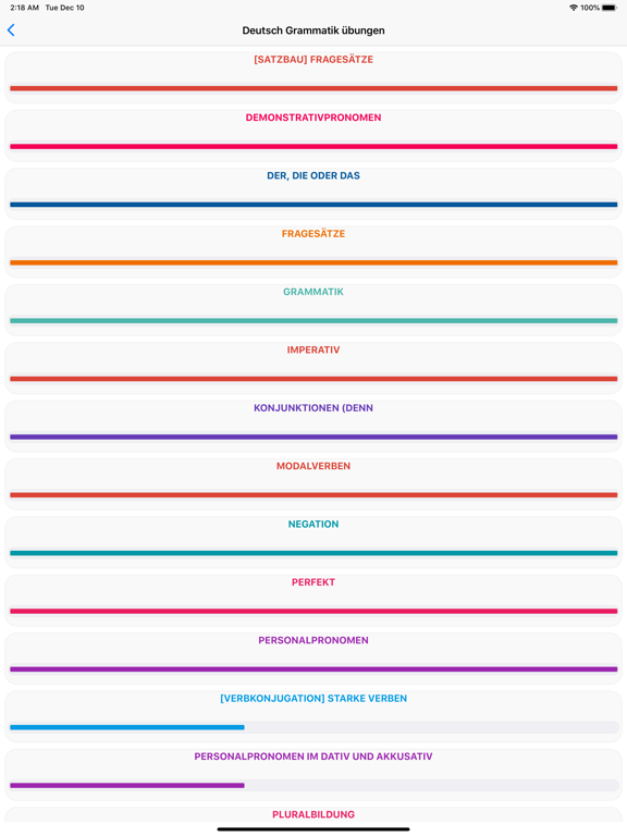 Screenshot #4 pour Grammaire allemande A1-A2-B1-B
