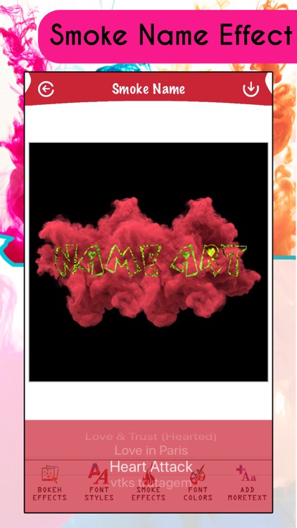 Smoke Name Effect screenshot-4