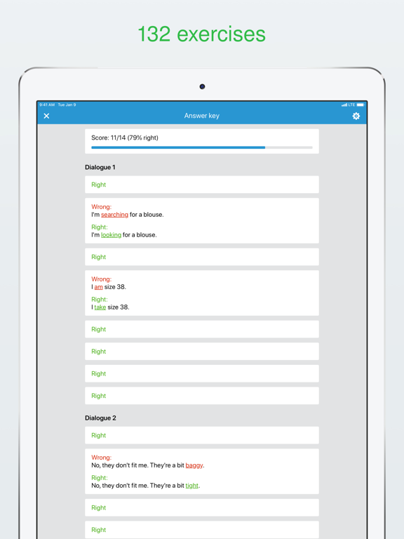 Basic English conversation iPad screenshot 8 - Education app