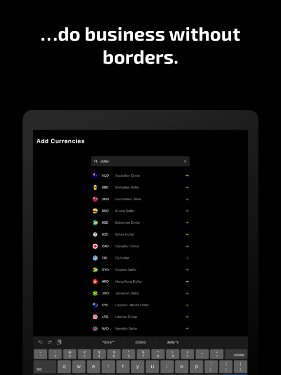 Concurrency Currency Converter iPad screenshot 4 - Travel app