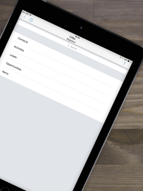 Standard CRM za iPad