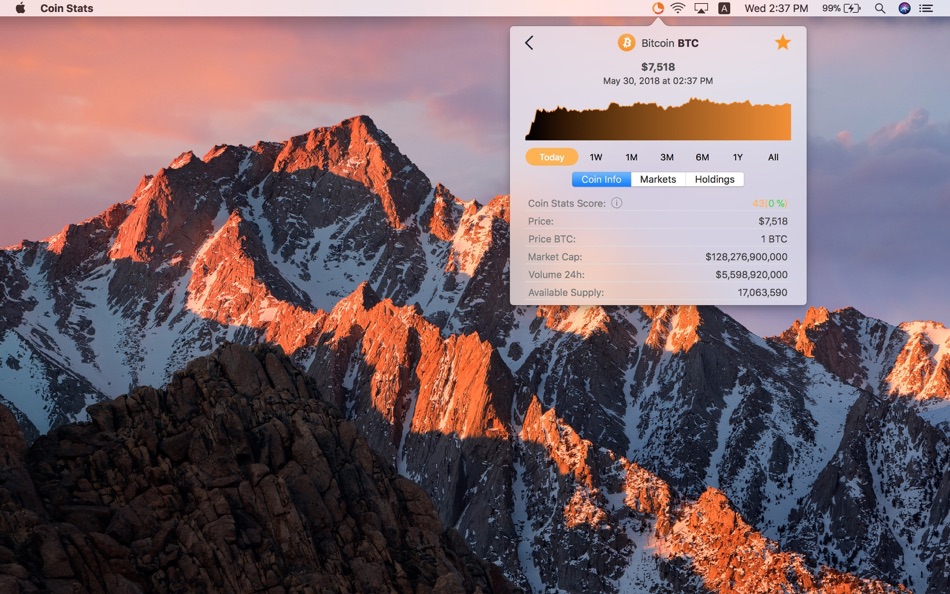#3. Coin Stats Widget (macOS) 来自: COINSTATSAPP LLC