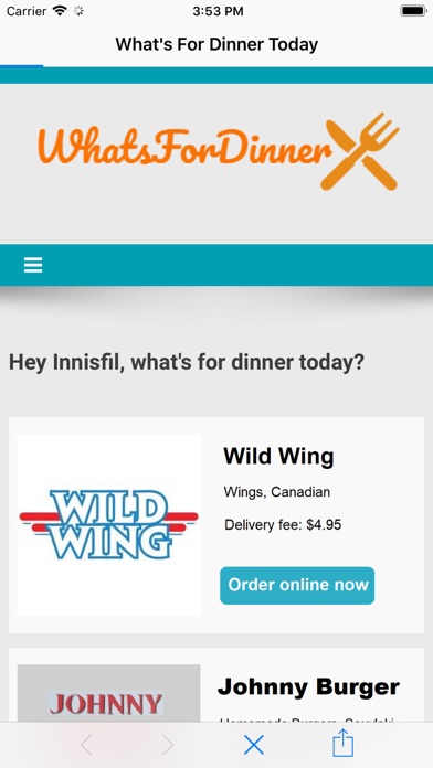 What's For Dinner Today Screenshot