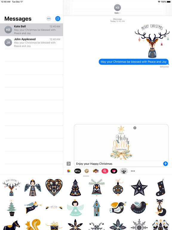 170+ All about Happy Christmas iPad screenshot 2 - Stickers app