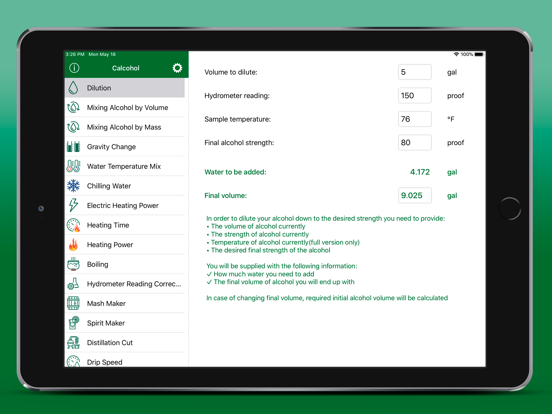 Calcohol iPad screenshot 1 - Utilities app