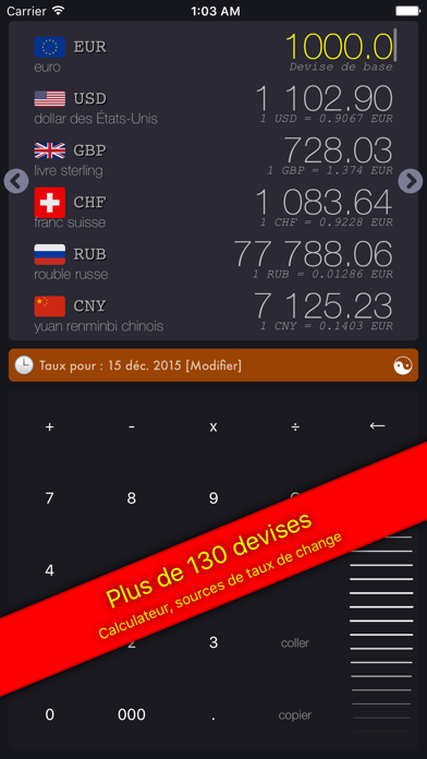 Screenshot #1 pour GetRate - Taux de change