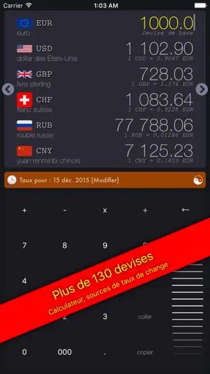 Capture d'écran de GetRate - Taux De Change sur iPhone 1