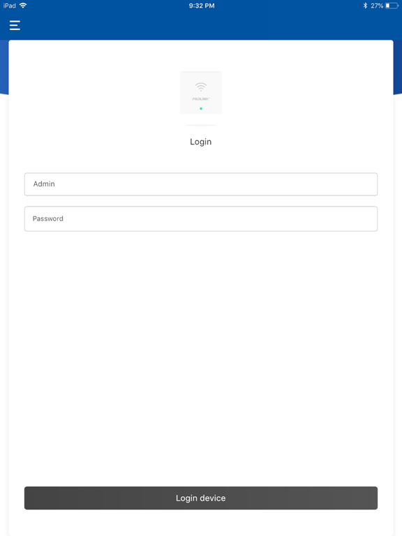 PROLiNK mWmesh iPad screenshot