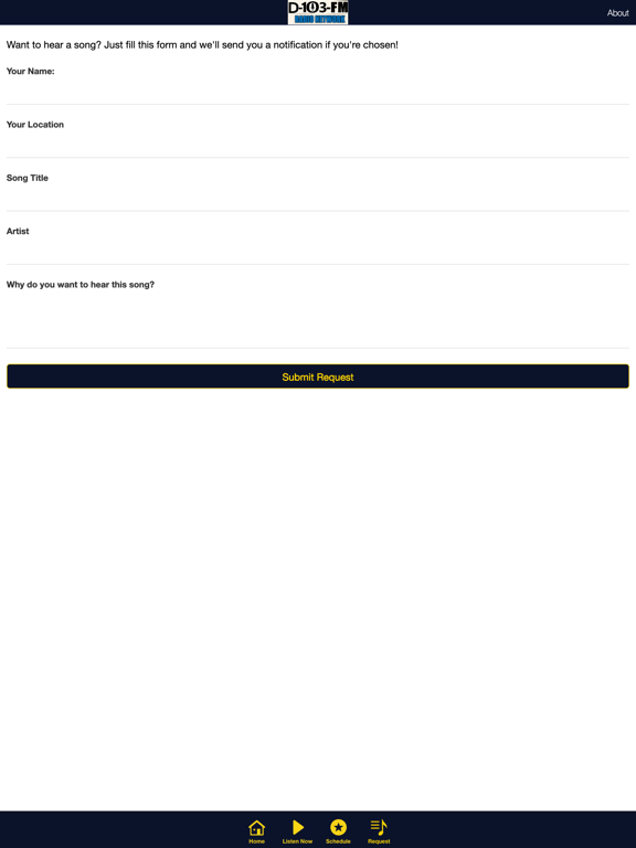 D-103 RADIO NETWORK iPad screenshot 4 - Entertainment app