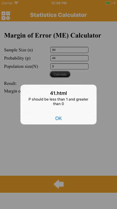 Calculator Of Statistics Screenshot