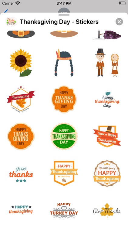 Thanksgiving Day - Stickers screenshot-3