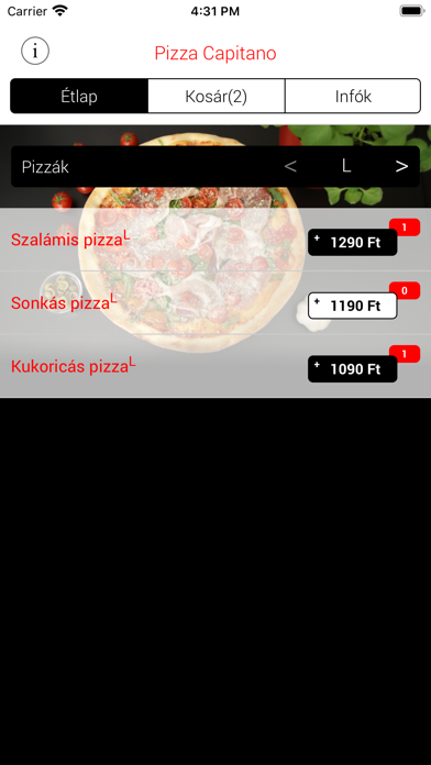 Screenshot #2 pour Pizza Capitano