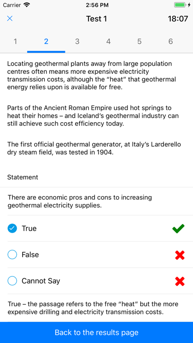 Psychometric Tests Screenshot