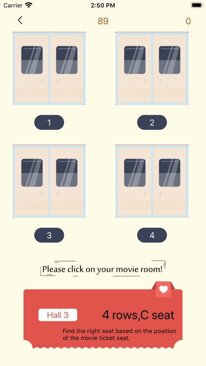 Find a movie seat