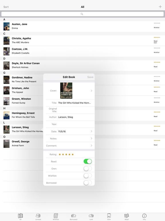 Screenshot #5 pour Books I Have Read