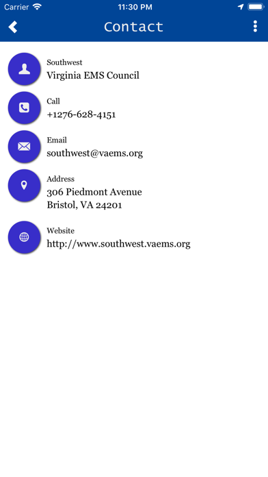 Southwest Virginia EMS Council Screenshot