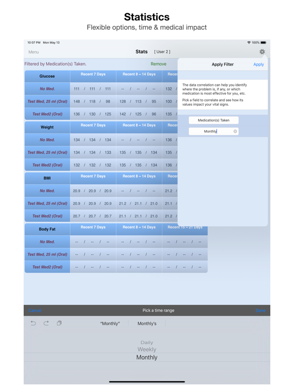 Glucose Monitor iPad screenshot 4 - Medical app