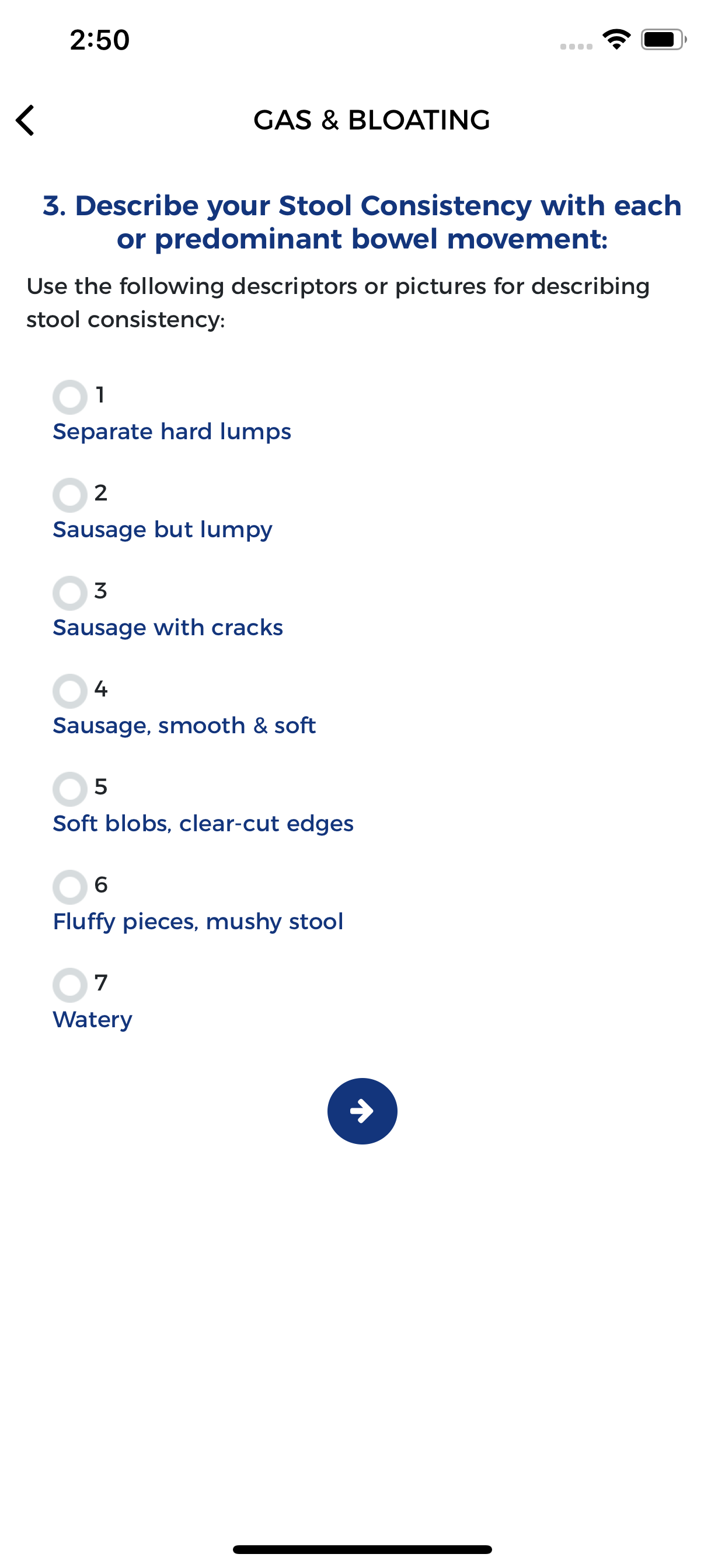 Gas Bloating Diary