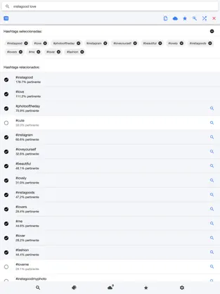 スクリーンショット 1 Leetags Generador de Hashtags iphone