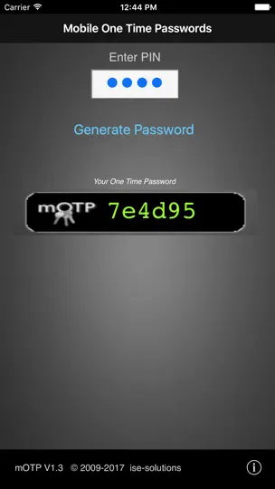 Screenshot von MOTP - Mobile OneTimePasswords auf dem iPhone 2