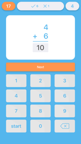 Addition Flash Cards Quiz screenshot