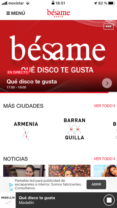 BésameFM para iPhone Screenshot