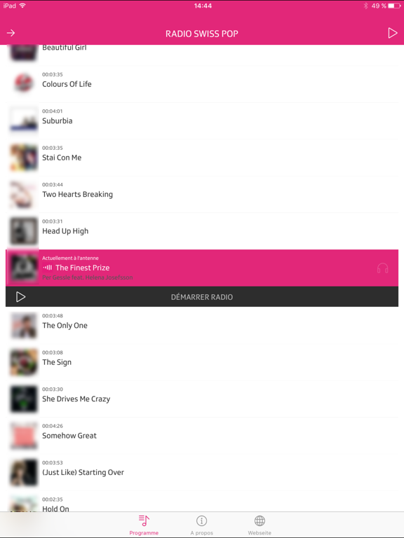 Screenshot #4 pour Radio Swiss Pop