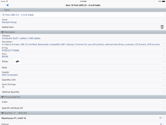 Stock Control Inventory iPad app afbeelding 1
