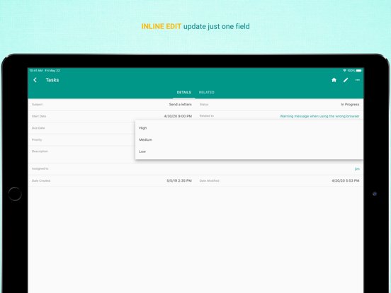 Yathit SuiteCRM App iPad screenshot 3 - Productivity app