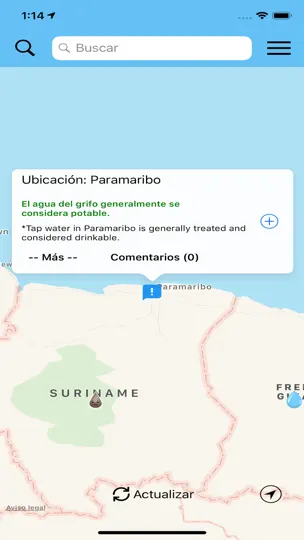 Captura de pantalla de FaucetSafe en iPhone 3
